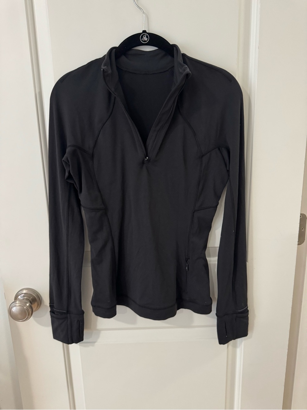 Lululemon Ready to Rulu Run Women's Black Quarter-Zip Active Top